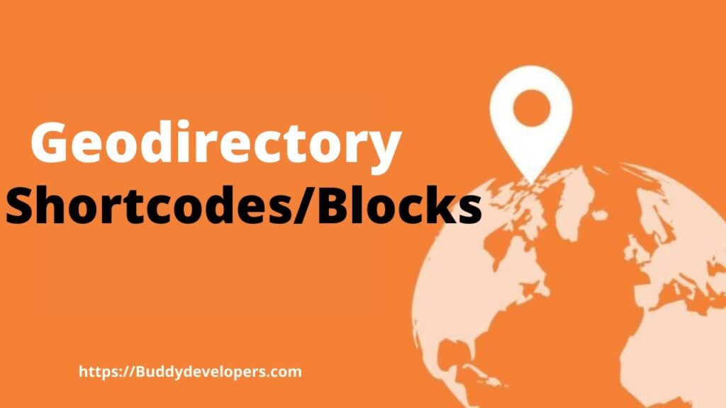 GeoDirectory Shortcode/Blocks/Widgets