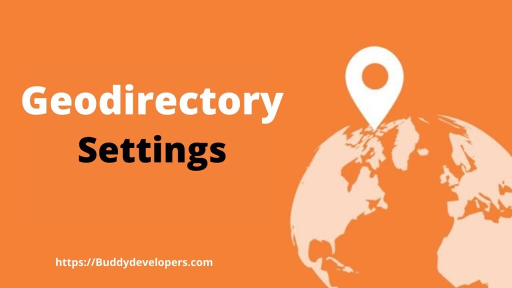 GeoDirectory settings walkthrough